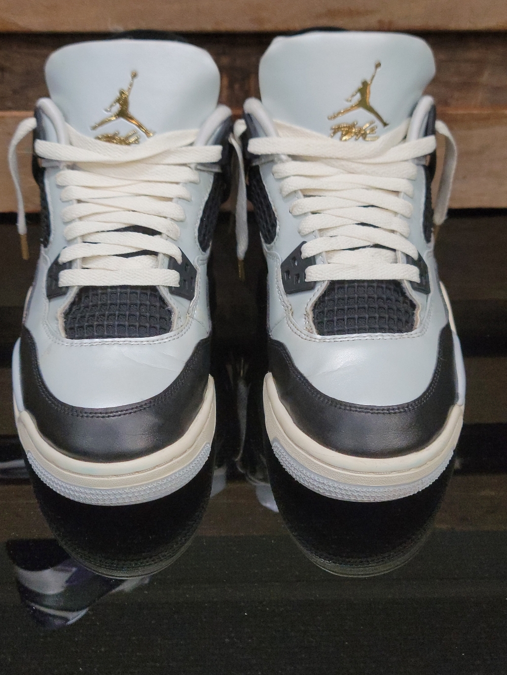 Nike Air Jordan 4 Retro "Platinum Gold" Wmns 8 Same Day Shipping - Picture 7 of 14